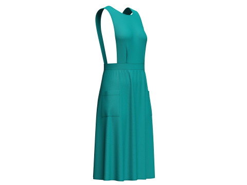 Female Historical Nurse Apron 3D 모델