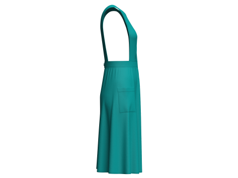 Female Historical Nurse Apron 3D 모델