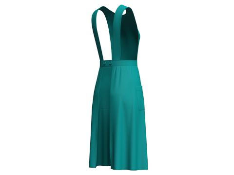 Female Historical Nurse Apron 3D 모델