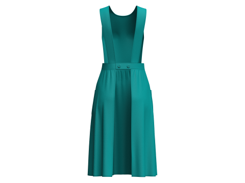 Female Historical Nurse Apron 3D 모델