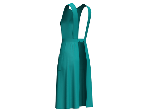 Female Historical Nurse Apron 3D 모델