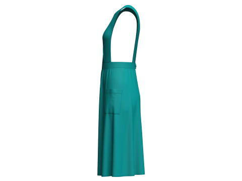 Female Historical Nurse Apron 3D 모델