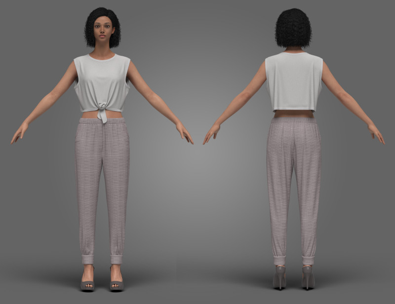 Female Chic Harmony 3D 모델 .c4d .max .obj .3ds .fbx .stl .blend