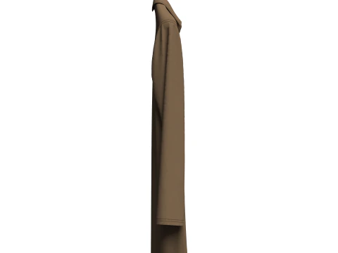 Female Denim Dress On Hanger 3D Model