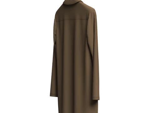 Female Denim Dress On Hanger 3D Model