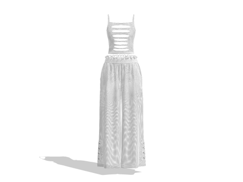 Female flair Pant 3D 모델