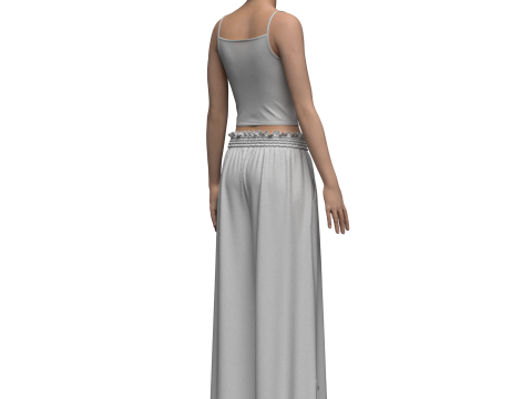 Female flair Pant 3D 모델