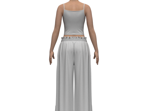 Female flair Pant 3D 모델