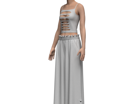 Female flair Pant 3D 모델