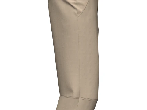 Male Hiking Capri Pant 3D Model