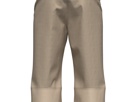 Male Hiking Capri Pant 3D Модель