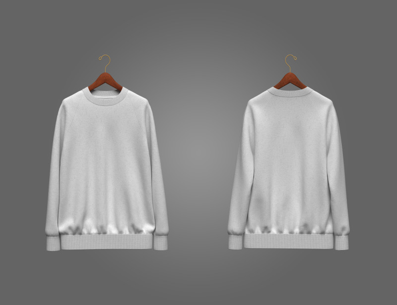 Unisex Raglan Sweatshirt 3D 모델 .c4d .max .obj .3ds .fbx .stl .blend 