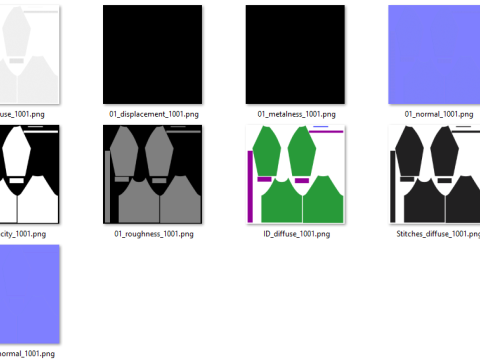 Unisex Raglan Sweatshirt 3D 모델