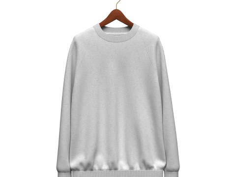Moletom Raglan Unissex Modelo 3D
