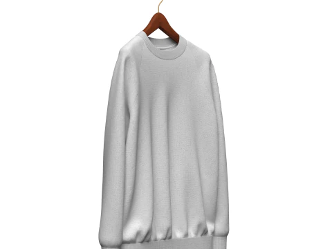 Moletom Raglan Unissex Modelo 3D