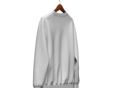 Moletom Raglan Unissex Modelo 3D