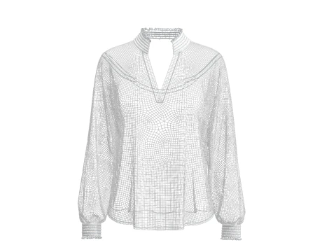 Female Raglan Blouse 3D Model