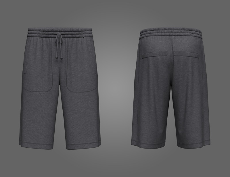 Male Track Shorts Modelo 3D .c4d .max .obj .3ds .fbx .stl .blend