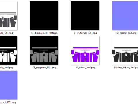 Male Track Shorts Modelo 3D