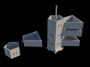Children storage furniture 3D मॉडल