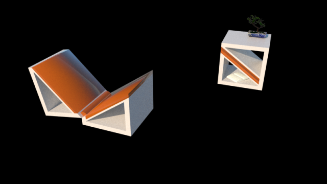 Hammock convertible table 3D 模型 .c4d .max .obj .3ds .fbx .stl .blend