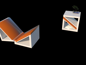 Hammock convertible table 3D Model