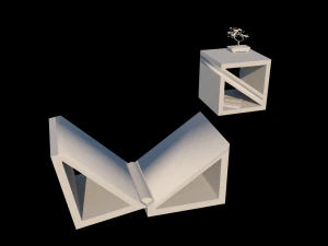 Hammock convertible table 3D Model
