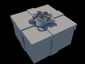 Ribbon christmas gift 3D Model