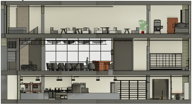 3 KATLI MUTFAKCAFERESTORAUNT REVT Modelo 3D .c4d .max .obj .3ds .fbx .stl .blend 