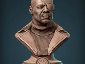 ニック・フューリーの胸像 3Dプリントモデル