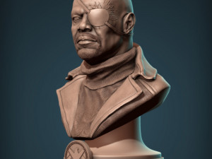 Nick Fury Bust 3D Принт Модель