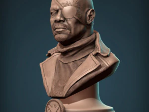 Nick Fury Bust 3D Print Model