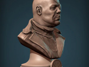 Nick Fury Bust 3D Print Model