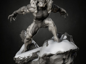 Sabretooth X-Men 3D 프린트 모델