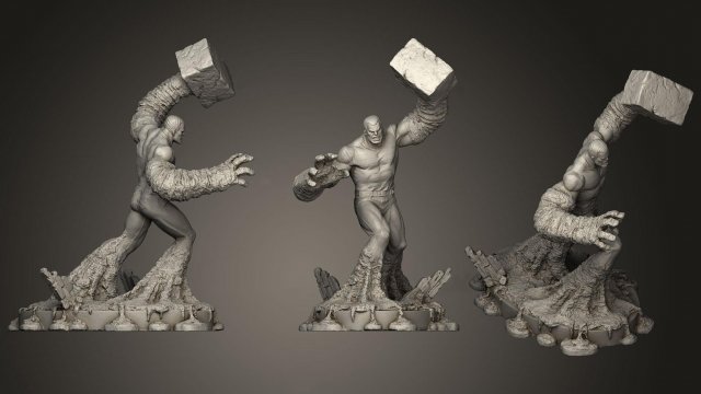 Sandman Sculpture Statue 3D Druckmodell .c4d .max .obj .3ds .fbx .stl .blend 