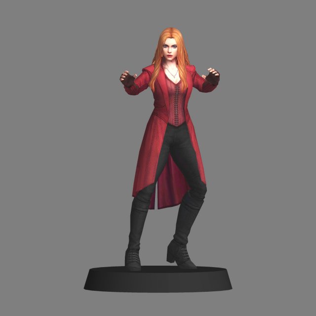 Scarlet Witch 3D 打印模型 .c4d .max .obj .3ds .fbx .stl .blend 