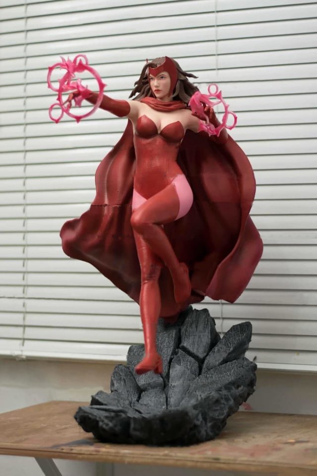 Scarlet Witch 3D Baskı Modeli .c4d .max .obj .3ds .fbx .stl .blend