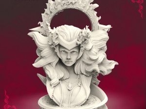 Scarlet Witch Bust 3D Print Model