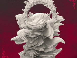 Scarlet Witch Bust Model Cetak 3D