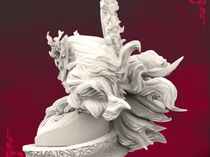 Scarlet Witch Bust Model Cetak 3D