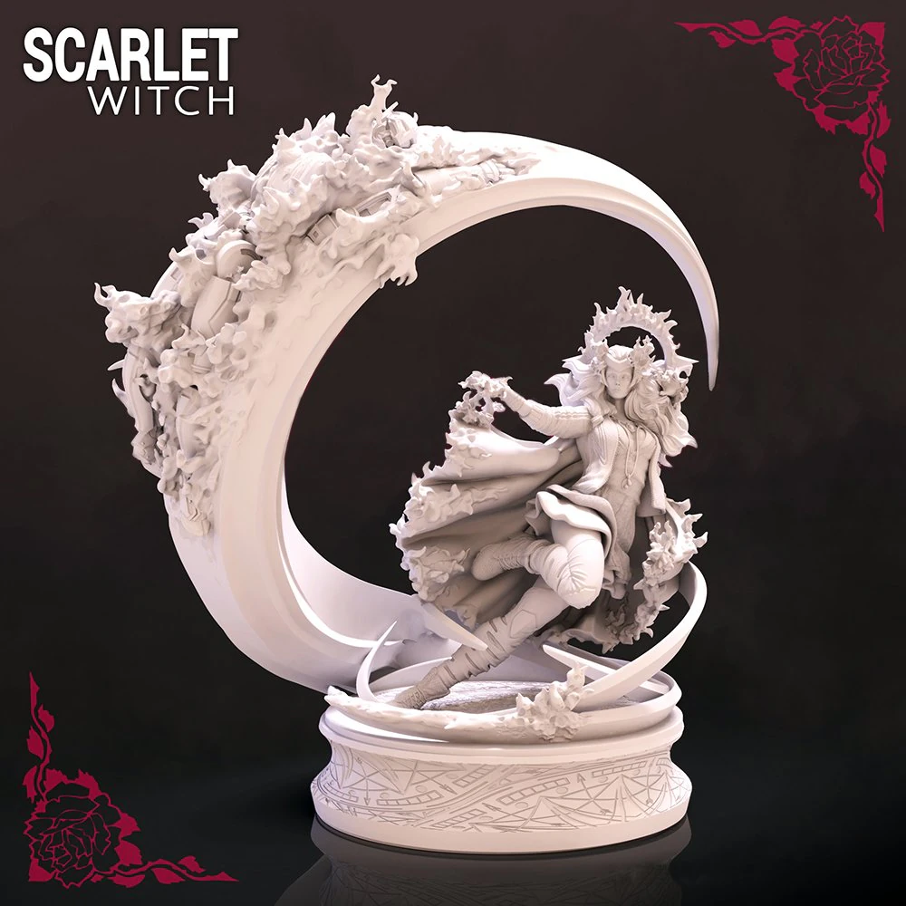 Scarlet Witch 3D Print Model .c4d .max .obj .3ds .fbx .stl .blend 