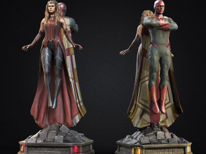 Wanda and Vision 3Dプリントモデル