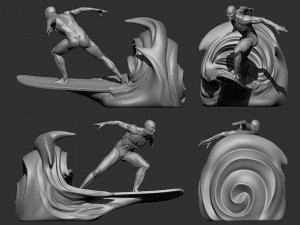 Silver Surfer 3D Принт Модель