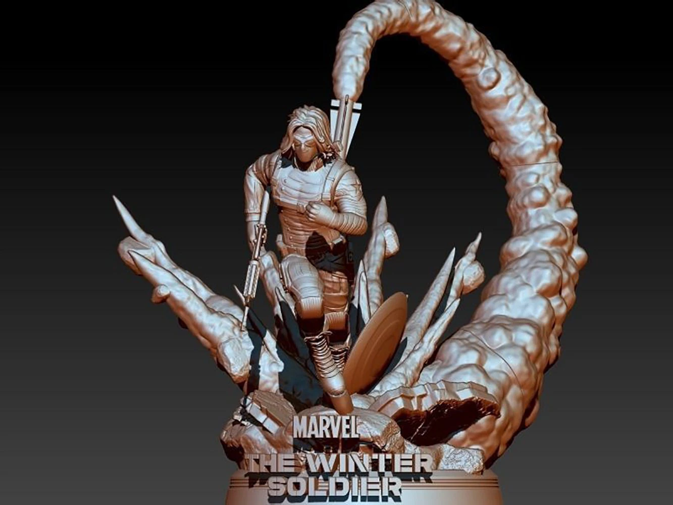 Winter Soldier 3D Print Model .c4d .max .obj .3ds .fbx .stl .blend 