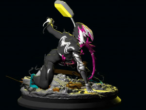 Spider Gwen Venomized 3D Print Model
