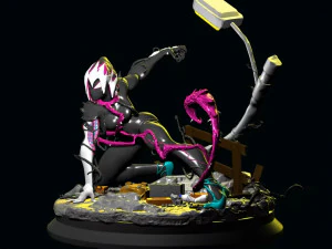 Spider Gwen Venomized 3D Print Model