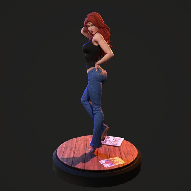 Mary Jane Watson Modelo de Impressão 3D .c4d .max .obj .3ds .fbx .stl .blend 