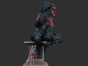 Gwenom Statue 3D Принт Модель
