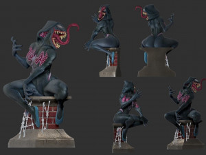 Gwenom Statue 3D Принт Модель