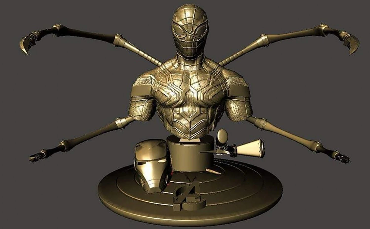 Iron Spider 3D Print Model .c4d .max .obj .3ds .fbx .stl .blend 